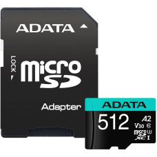 Карта памяти A-Data Premier Pro AUSDX512GUI3V30SA2-RA1 microSDXC 512GB (с адаптером)