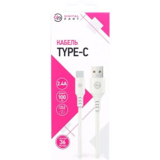 DigitalPart TC-307 USB Type-A - USB Type-C (1 м, белый)