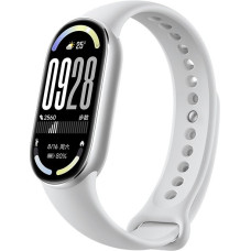 Фитнес-браслет Xiaomi Smart Band 10 M2459B1 (серебристый, с белым силиконовым ремешком, международная версия)