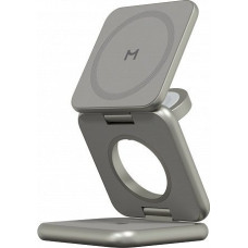 Беспроводное зарядное Magssory Fold Pro 3 в 1 WCH063 (титановый)
