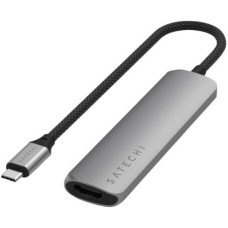 Док-станция Satechi 4-in-1 USB-C Slim Multiport Adapter 4K ST-P4SM (серый)