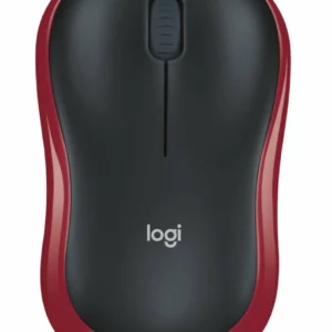Мышь Logitech M185 (черный/красный)