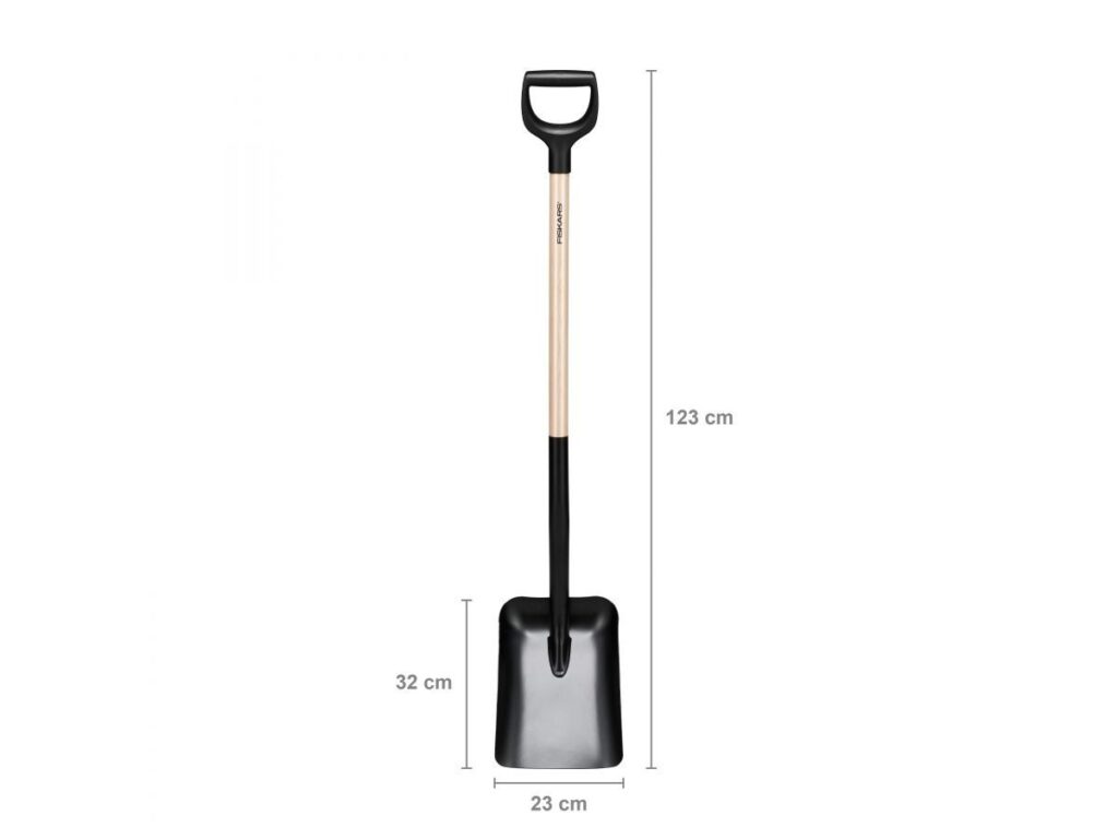 Лопата совковая с дер. черенком и ручкой FISKARS